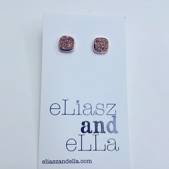 New eLiasz and eLLa Rose Gold Hustle City Studs - Picture 5 of 6